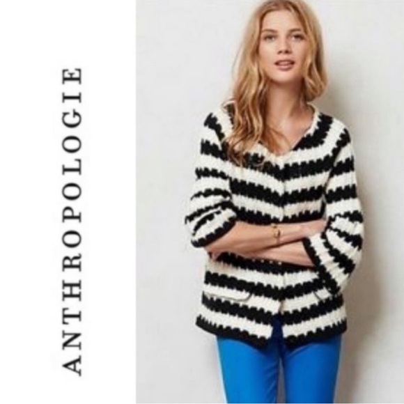 Anthropologie HWR Monogram Wool & Angora
Blend Knit Cardigan Sweater - Picture 15 of 15